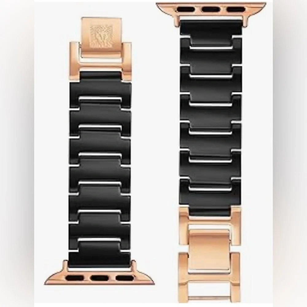 Anne Klein Ceramic Link Fashion Bracelet for Apple Watch, Secure, Adjustable